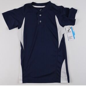 Champro Baseball Jersey Dri-Gear Navy Blue White Youth Small NWT